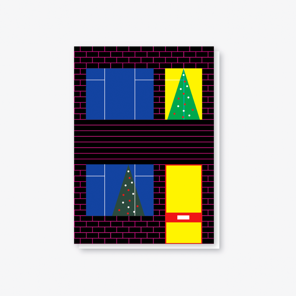 Sixties Semi Christmas Window Card