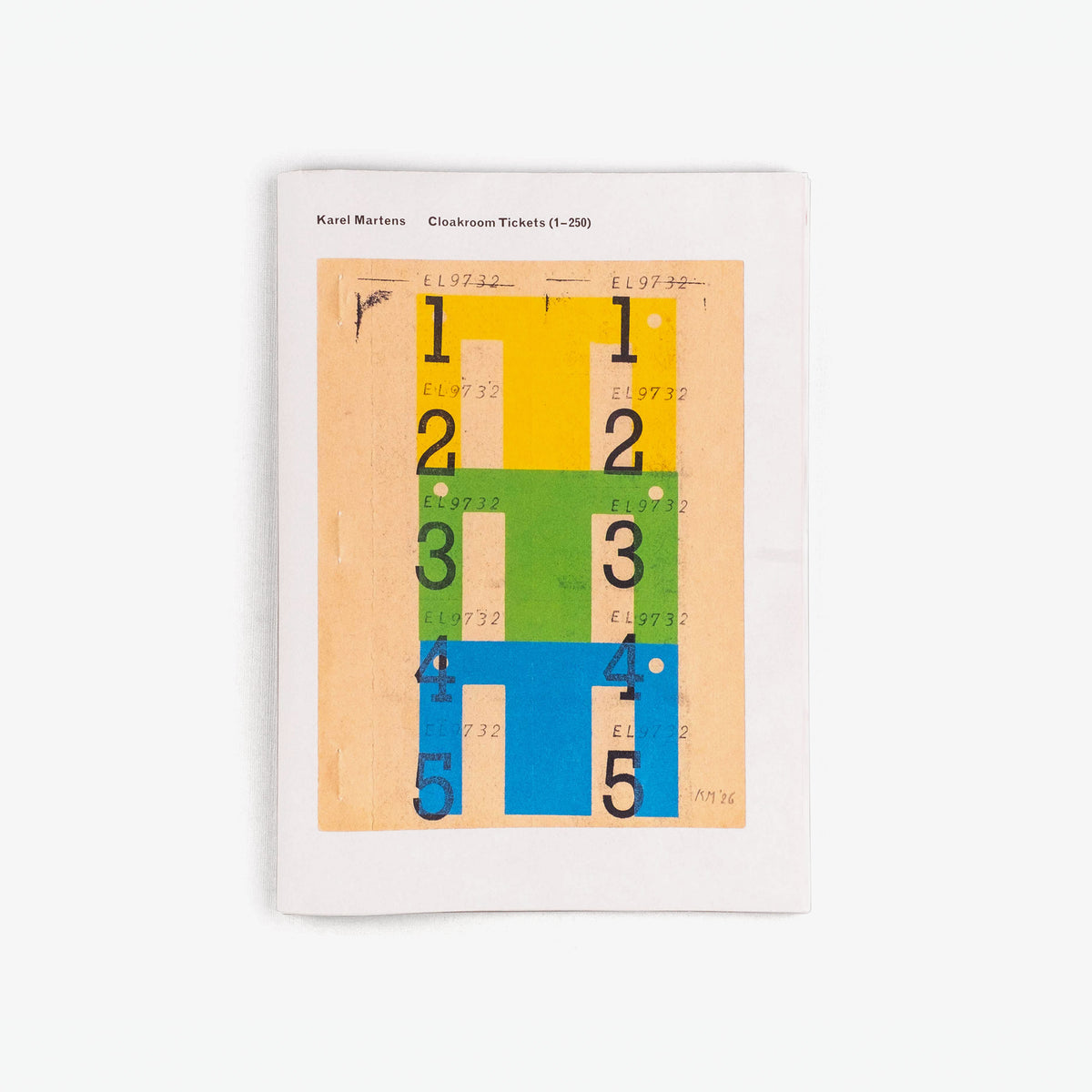 Cloakroom Tickets (1-250)
