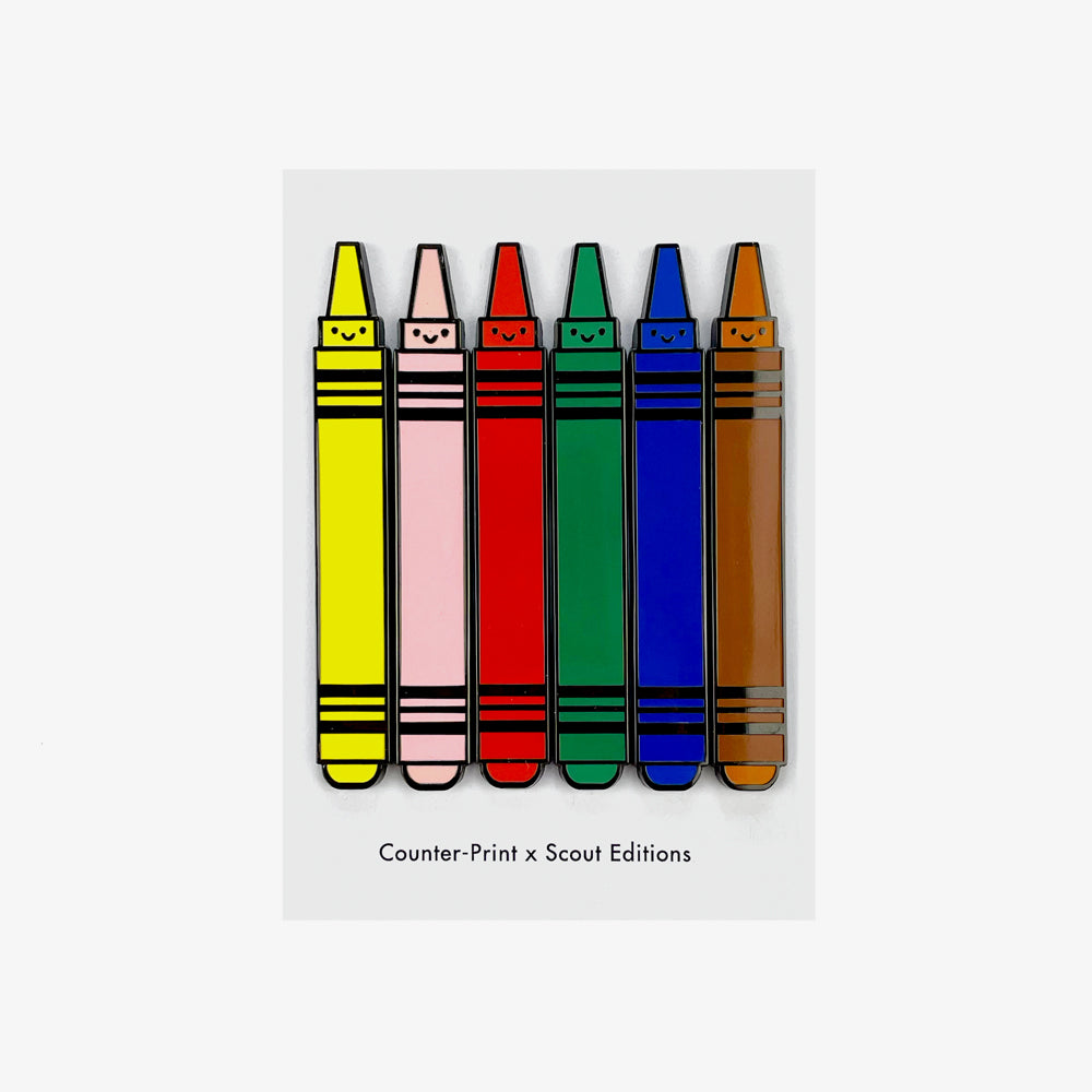 Crayon Enamel Badge Set