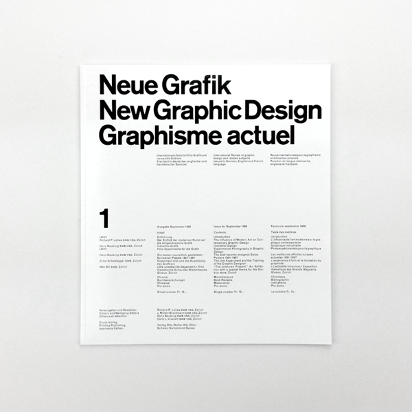 Neue Grafik/New Graphic Design/Graphisme Actuel 1958 – 1965 Neue Grafik/New Graphic Design/Graphisme Actuel 1958 – 1965