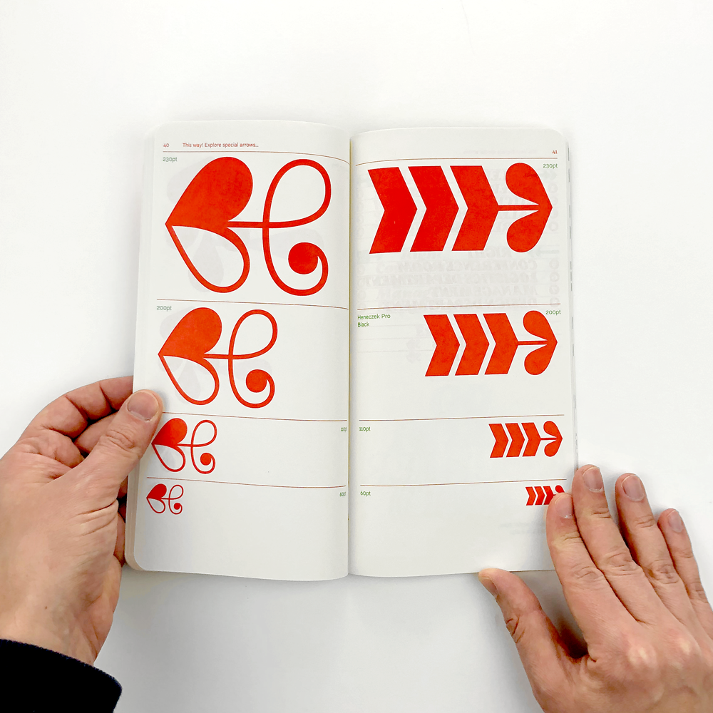 This Way! Type Specimen