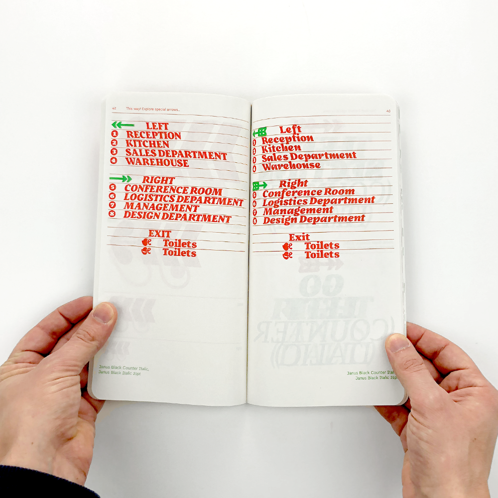 This Way! Type Specimen